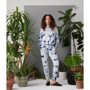 KNOWN SUPPLY- NWT- ARIA HOODIE - "ORGANIC" DARK BLUE TIE DYE Sz:Small RET$144